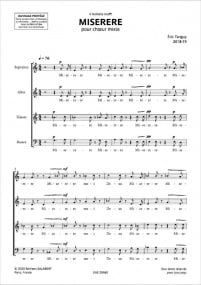 Tanguy: Miserere SATB published by Salabert